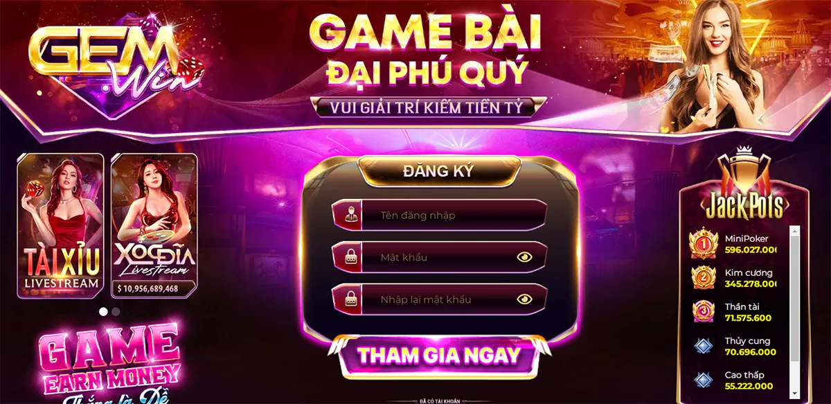 Game bài đổi thưởng Gemwin hot nhất 2023